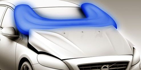 pedestrian car airbag volvo