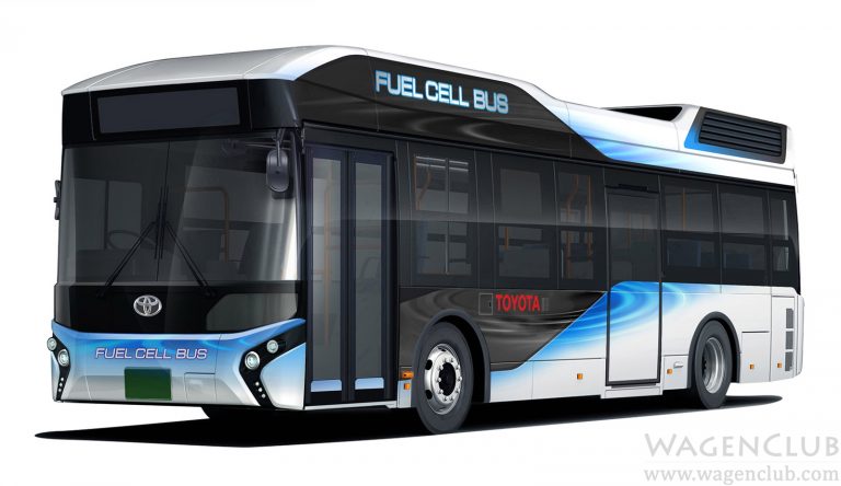 Toyota hydrogen fuel cell bus details